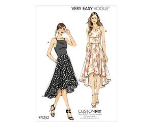 Vogue Patterns Dress Vogue Pattern 9252 A5, Vestido de Mujer, Tallas 6-14, Papel, Multicolor, 15.00 x 0.5 x 22.00 cm