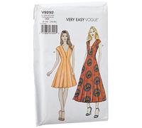 Vogue Patterns Misses' Dress and Vogue Pattern 9292 OS-Patrón de Chaqueta y Dickie, Tallas 6-22, Tejido, Multicolor, 15.00 x 0.5 x 22.00 cm