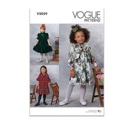 Vogue Patterns Paper Pattern V2059A - Patrones para vestidos infantiles A (3-4-5-6-7-8)