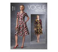 Vogue Dress Patterns V1737A5 Misses Vestido, Blanco, A5 (6-8-10-12-14)