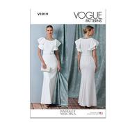 Vogue Patterns V1919B5 Vestido largo de mujer con cinturón de Badgley Mischka B5 (8-10-12-14-16)