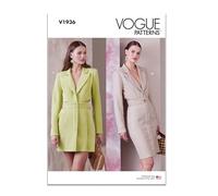 Vogue Patterns V1936F5 Vestido blazer para mujer F5 (16-18-20-22-24)