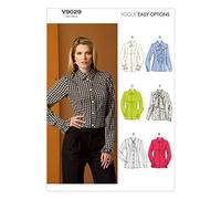 Vogue Patterns Vogue Pattern 9029 Patrón para Blusa de Mujer, Tallas, Crepé, Multicolor, F5 (16-18-20-22-24)