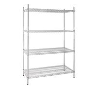 Vogue u257 4 Tier estantería de alambre kit, 610 mm profundidad