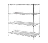 Vogue u259 4 Tier estantería de alambre kit, 610 mm profundidad