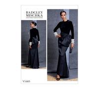 Vogue V1605A5 Women's Close-Fitting Blouse and Wrap Skirt Sewing Patterns, Sizes 6-14