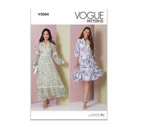 Vogue V2004Y5 Vestido de mujer en dos longitudes Y5 (18-20-22-24-26)