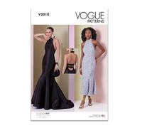 Vogue V2010H5 - Vestido de mujer en dos longitudes H5 (6-8-10-12-14)