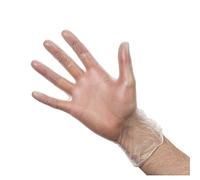 Vogue Y252-M - Guantes de vinilo transparentes con polvo, paquete de 100, guantes desechables ideales para preparación de alimentos, sanidad y hostelería