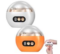 Voguehom Sunbowf Relaxrich Multi-Functional Electric Nail Trimmer, Brittrove 3-in-1 Automatic Fingernail Trimmer Quiet, Electric Nail Clipper, 3 Speed Adjustable,USB Rechargeable (White+Orange)