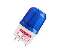Vogueing Tool 100MM Alarma Advertencia Luces LED Baliza giratoria Luz Lámpara de emergencia con sonido para Villa Farm Outdoor Yard Traffic Factory (12V-Blue)