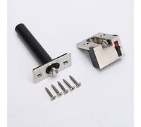 Vogueing Tool Cierrapuertas de puerta con clasificación contra incendios, 2 cierres ocultos, cadena de seguridad antirrobo, cierre de puerta para hogar, oficina, hotel, acero cepillado