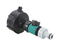 Vogueing Tool Conector adaptador de válvula, 2 adaptadores de tanque de agua IBC S60X6 para salida de tanque de agua de 60 mm con válvula de grifo