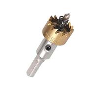 Vogueing Tool Sierra de agujero M42 HSS de 22,5 mm, 1 cortador de sierra de corona de acero de alta velocidad para hierro de aluminio, madera, yeso, tubo, plástico