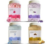 VogueNow Mascarilla facial de gelatina de alta calidad para tratamientos faciales, rosa búlgara, oro de 24 quilates, lavanda y ácido hialurónico (paquete de 4) - Mascarilla de gelatina hidratante