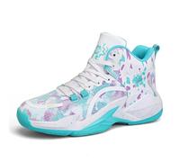 Voguerra Zapatillas de Baloncesto for Hombre: diseño Ligero y Transpirable, tracción Mejorada for canchas Interiores y Exteriores Aficionados al Baloncesto(Cyan,43 EU)