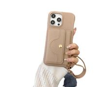 VogueSkin Wallet Case, Premium Leather, Card Holder & Hidden Makeup Mirror, 3-in-1 Wallet Phone Case, VogueSkin Leather Wallet Phone Case for iPhone 16/15/14/13/12/11pro Max (Light Brown,16 Pro Max)