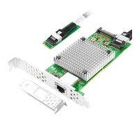 Vogzone 10GbE M.2 a RJ45 NIC, puerto RJ45 único con chip Intel 82599, M.2 + llave M + SFF-8087 con cable de 35 cm, adaptador de red de expansión de 10 Gigabit para Windows, Linux, UEFI
