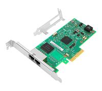 Vogzone Adaptador de red convertida Intel I350-T2 NIC 1G 1000Mbps Gigabit Ethernet Dual RJ45 Port PCIe 2.0 x4 GbE tarjeta de red con chipset Intel I350AM2 para Windows/Windows Server/Linux