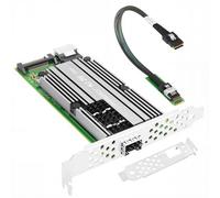 Vogzone M.2 a 25GbE SFP28 NIC, puerto SFP28 único con chipset Mellanox ConnectX-4 Lx, M.2 + llave M + SFF-8087 con cable de 35 cm, tarjeta de red de 25 Gigabit compatible con RDMA