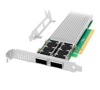 Vogzone Tarjeta de red convergente de puertos QSFP28 duales de 100 GbE con chip Intel E810-CAM2, adaptador LAN NIC Ethernet PCIe 4.0 x16 compatible con Windows Server/Linux/VMware, en comparación con