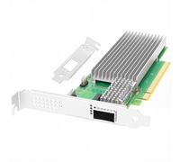 Vogzone Tarjeta de red PCI-E NIC de 100 GB para Intel E810-CQDA1, puerto QSFP28 único QSFP28 de 25GbE/50GbE, con chip Intel E810 CAM1, adaptador Ethernet PCI Express 4.0 X16 de 100 GbE compatible con