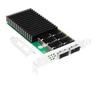 Vogzone Tarjeta NIC de 100 GbE para Mellanox MCX516A-CCAT, PCIe 3.0 x16 100 Gb Ethernet NIC con chipset Mellanox ConnectX-5 En, tarjeta de red dual QSFP28 compatible con RDMA