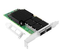 Vogzone Tarjeta Nic de 100 GbE para Mellanox MCX556A-EDAT, PCIe 4.0 x16 100 GB Ethernet Nic con chipset Mellanox ConnectX-5 VPI, Tarjeta de Red Dual QSFP28 EDR IB Compatible con RDMA