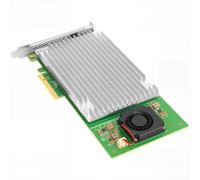 Vogzone Tarjeta Quad M.2 NVMe SSD PCIe con controlador Marvell 88NR2241B0 PCI-Express 3.0 x8 a 4 puertos M.2 tarjeta adaptadora compatible con RAID0/1, JBOD