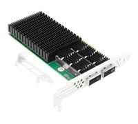 Vogzone Tarjeta SmartNIC de 100 GbE para Mellanox MCX623106AN-CDAT, PCIe 4.0 x16 100 Gb VPI Ethernet NIC con chipset Mellanox ConnectX-6 Dx, tarjeta de red dual QSFP56 IB compatible con RDMA
