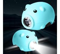 VOHESEA Luz para patinete infantil, IP64, resistente al agua, LED, luz USB para cochecito de bebé, silicona con claxon y 3 funciones de iluminación, luz LED para niños, scooter, bastón de senderismo