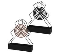 VOHESEA Mosquito en espiral de soporte, 2 piezas portabobinas de mosquitos de hierro, soporte portátil de metal, metal retro de hierro para ahumado, espirales de incienso para casa, exterior, camping