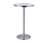 VOHJIXJYW Mesa de Bar, Mesa de Pub Alta, Mesa de Bar Alta, mesas de mostrador de Cocina y Comedor Redondas con Base de Patas Plateadas y Superficie fácil de Limpiar