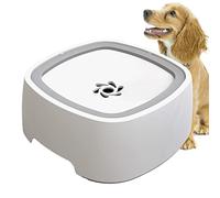 Voiakiu Bebedero Perro Antigoteo, 1.5L Cuenco Alimentación Lenta para Mascotas, Tazón Flotante Alimentador Agua Anti-Salpicaduras Anti-Desbordamiento No Mojada Boca para Perro/Gato/Mascotas, gris