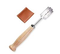 Voiakiu Herramienta para Cortar Pan cojo | Cuchilla para marcar con 4 Repuesto Cubierta Protectora Cuero,Herramientas fáciles Usar para Hacer Pan para Cortar Pan fermentada