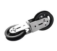 Voiakiu Polea Doble de elevación | Polea de Cable de Acero para elevación - de polea de tracción, polea de Bloque de Arranque Doble de Servicio Pesado, poleas de Cable de aleación de Nailon/Aluminio