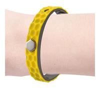 Voiakiu Pulsera con iones negativos, pulsera deportiva antiestática - hombres mujeres al aire libre equilibrio energía saludable pulsera hexagonal textura impermeable resistente al sudor