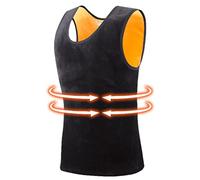 Voiakiu Ropa Interior Invierno para Hombre | Camisetas Interiores Gruesas Terciopelo Doble Cara para Calentar,Ropa Interior térmica Lana Invierno Que Absorbe la Humedad