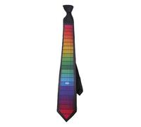 Voice Activated LED Glow Tie Light Up Necktie with Built in Mic for Music Parties Clubs Dance Events Breathable Mesh Fabric Battery Powered