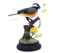 Voice-Controlled Interactive Parrot Toy, Electric Chirping Fun Electronic Pet, Suitable for Home Office Decoration(B)