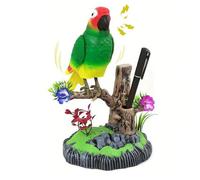 Voice-Controlled Interactive Parrot Toy, Electric Chirping Fun Electronic Pet, Suitable for Home Office Decoration(F)