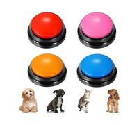 Voice Recording Button 4 Color, Dog Buttons for Communication Pet Training Buzzer, 30 Second Record & Playback, for Family Game and Trivia Nights