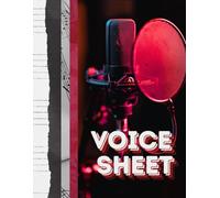 Voice Sheet Music Notebook - Cahier de Chant et de Paroles à Composer 12 Staff Paper + Lyrics Space | 180 Pages | 8.5 x 11 in | Vocal & Songwriting ... par page avec espace pour les paroles.