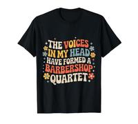 Voices In My Head Formed A Barbershop Quartet - Camiseta gráfica económica, Hombre, Negro, L