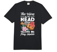 Voices In My Head Telling Me Play Ukelele Tropical Flower Comfort Colors Adult Heavyweight T-Shirt