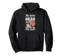 Voices In My Head Telling Me Play Ukelele Tropical Flower Sudadera con Capucha
