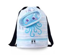 Voici et Voila Bolsa de Deporte con Cordón Nino Mochila Natacion Niña Mochila Piscina Gimnasio Playa Picnic Niña Bolsa Cuerdas Impermeable