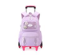 Voici et Voila Mochila escolar con ruedas para niñas, con ruedas, 32 x 18 x 45 cm, color lila, 1282purple, Rucksack