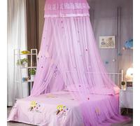 Voici et Voila Mosquitera Cama Dosel Cama Infantil Grande Mosquito Net Niña Bebe Mosquiteras Camas Princesa Mosquitero para Matrimonial Cuna Individual Portatil Cortinas de Doseles para Cama Rosa