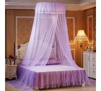 Voici et Voila Mosquitera Cama Dosel Cama Infantil Niña Bebe Mosquito Net Grande Mosquiteras Camas Princesa Mosquitero para Matrimonial Cuna Individual Portatil Viaje Morado